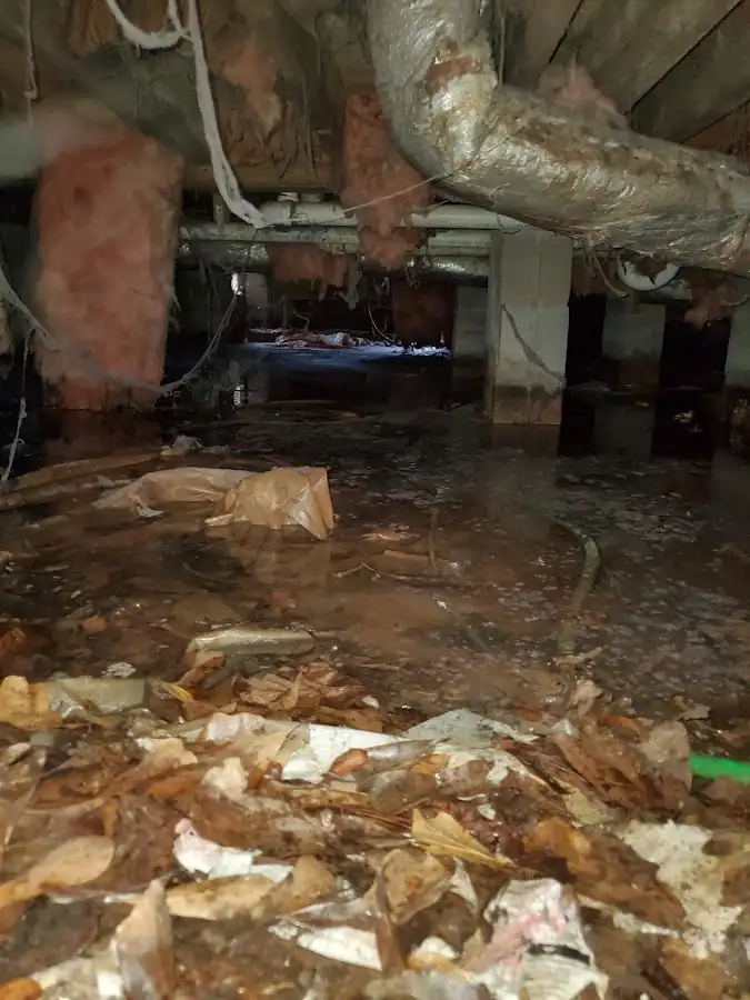 Crawl space flood assessment for Commercial Water Damage Restoration in La Habra